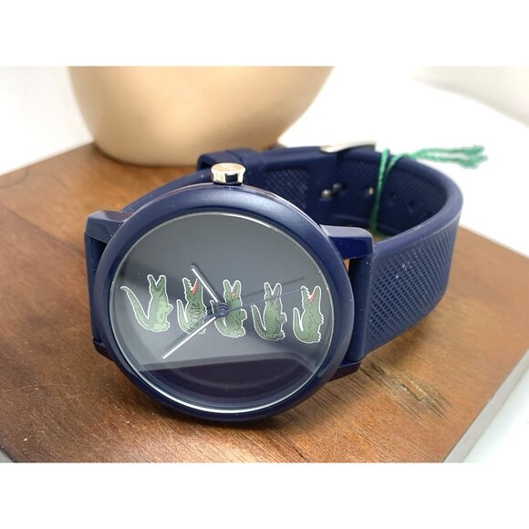 Lacoste Men's Watch 2011281 Holiday 12.12 Quartz Blue Dial Rubber Band 42mm - Picture 8 of 14